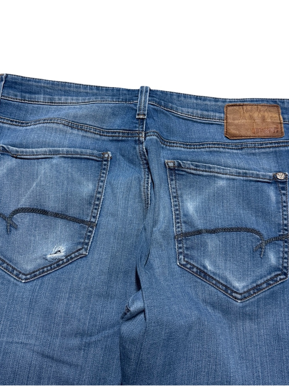 Mens Mavi Jeans Myles Straight Leg Medium Wash Blue Denim Size 33x32 - Picture 8 of 8